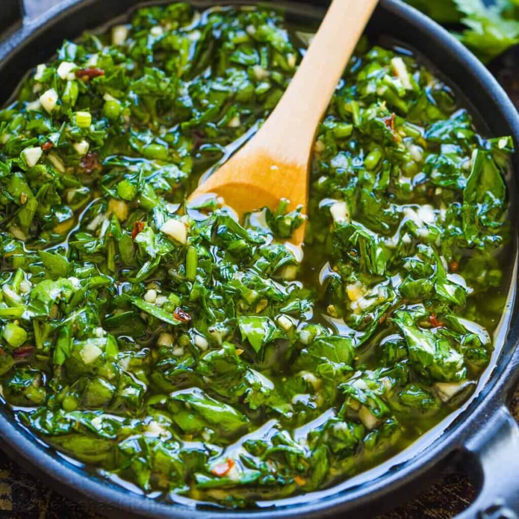 How to Make Chimichurri Sauce with Plenty of Cilantro